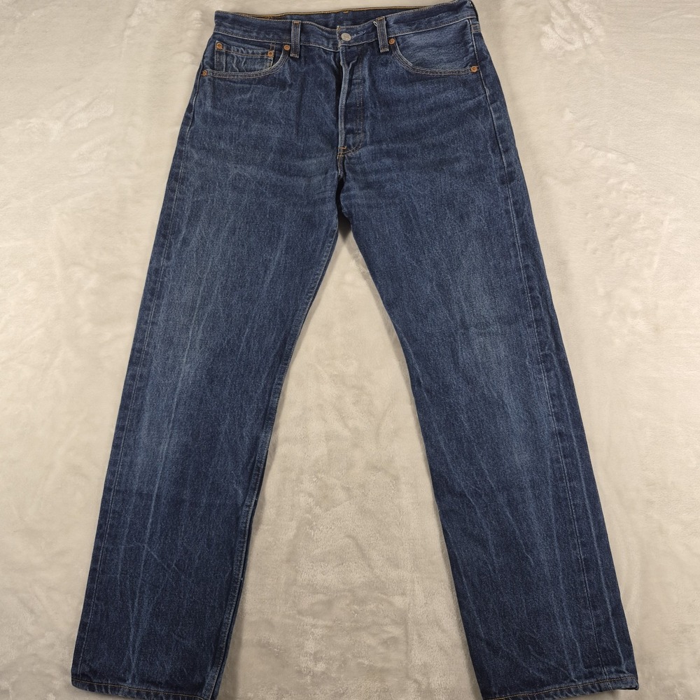 Vintage Levi's 501xx Jeans Men's 34x34 (32x31) Blue Denim Y2K Button Fly Casual